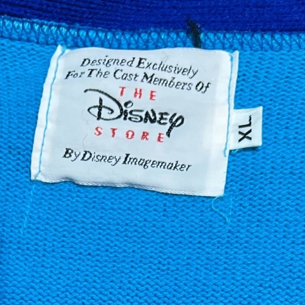 Vintage Disney Store Cast Member Blue V-Neck Sweater Vest Disney Imagemaker 90s - Picture 4 of 10